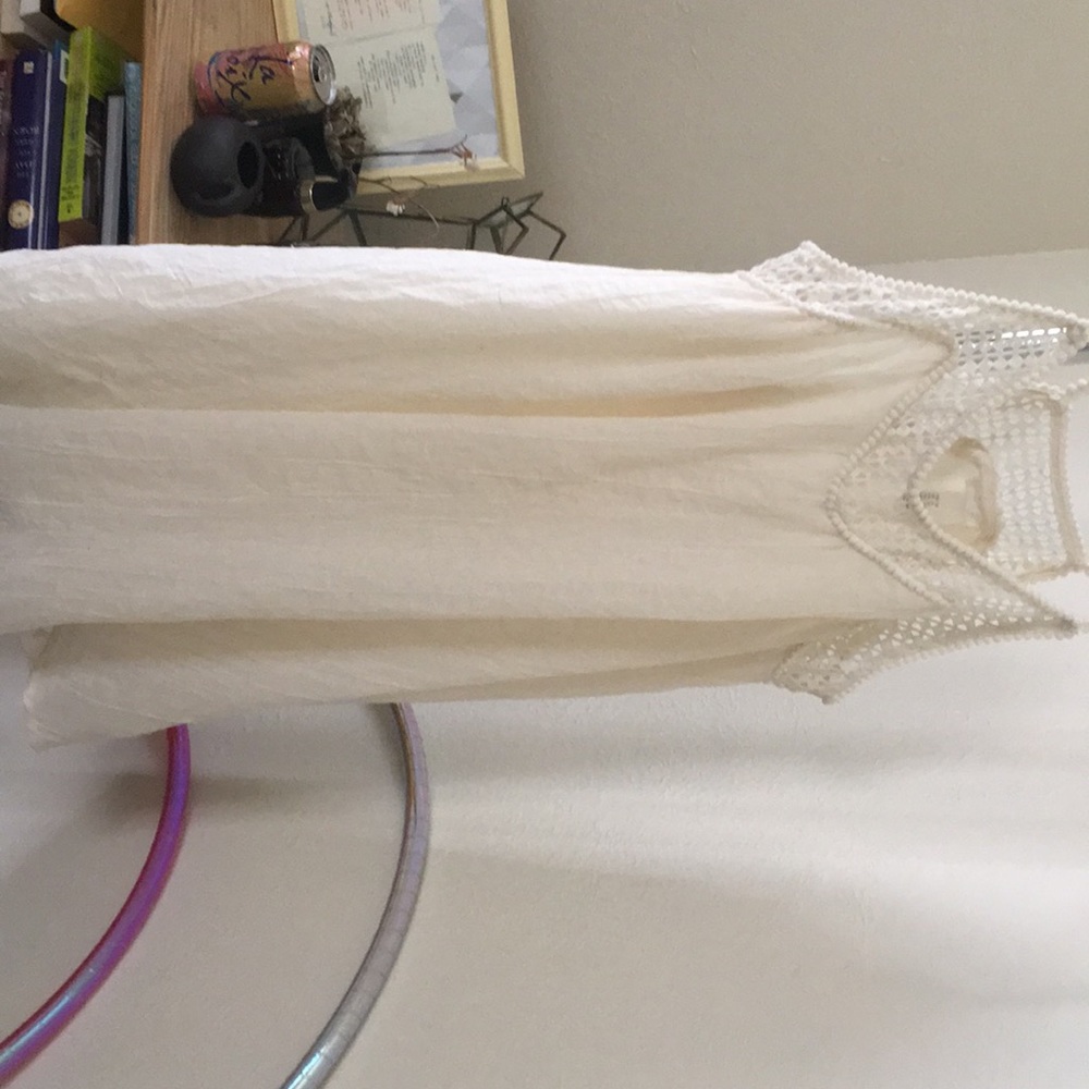 Off White dress with fun collar and straps
